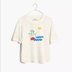 Madewell Island Getaway Graphic Crop Tee - L